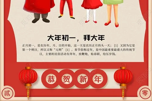 大年初一给家长拜年文案