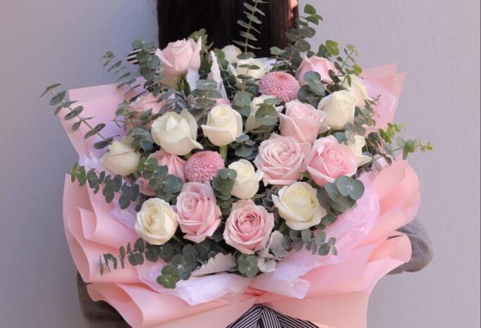 粉色花束文案