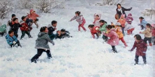 下雪堆雪人的文案