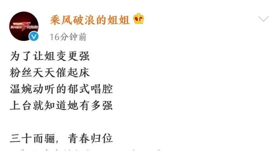 乘风破浪的姐姐文案内容