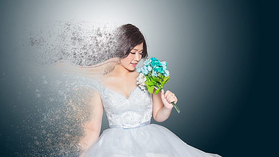 新娘头纱怎么叠 头纱的折法，最好是有图的，谢啦