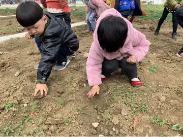 和孩子一起种植的说说文案