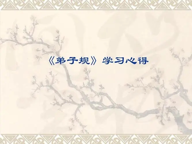 弟子规的感悟总结简短