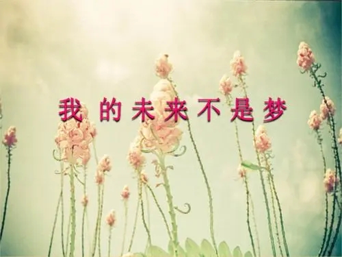 对未来的自己说一段话