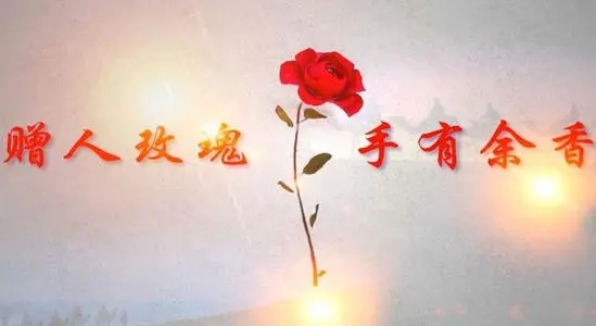 赠人玫瑰手有余香类似的句子文案
