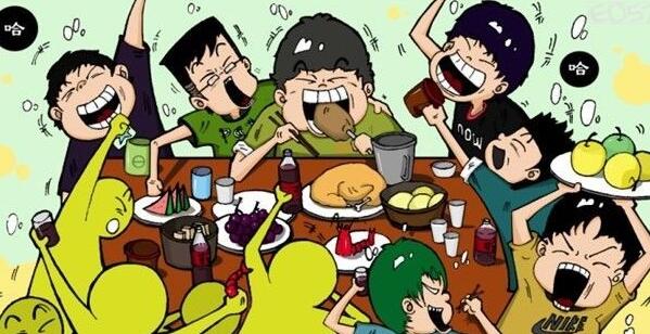 经常聚餐的幽默说说文案