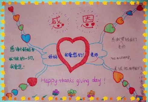 感恩节手抄报大全