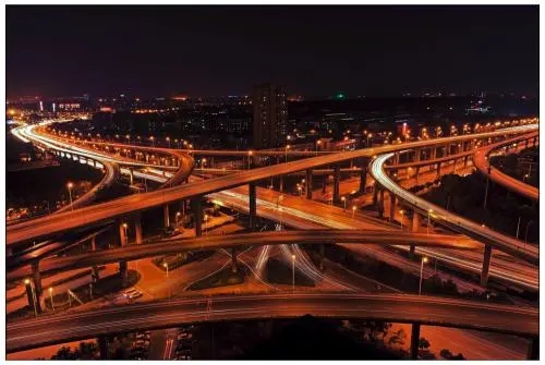 形容立交桥夜景的诗词