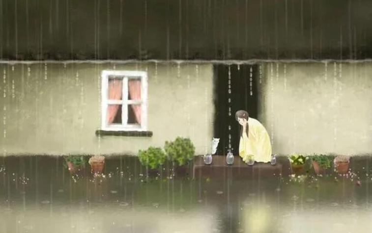 下雨感慨说说文案心情