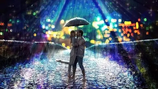 雨天浪漫的爱情句子文案