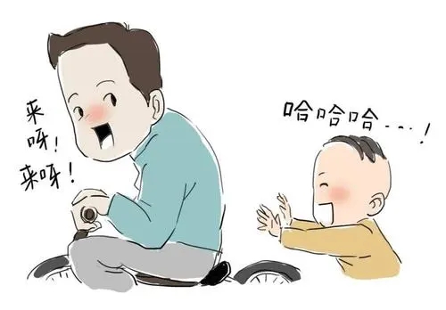 调侃爸爸带孩子的句子文案