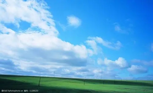 蓝天白云美景一句话