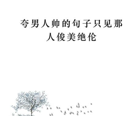 夸人的句子文案男生