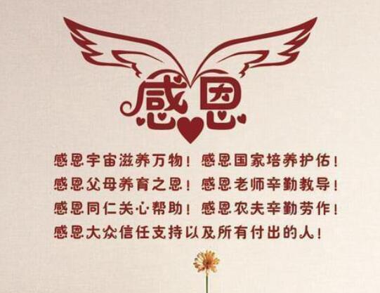 感恩的句子文案或一段话