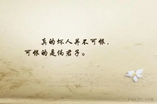 好人与坏人的经典句子文案