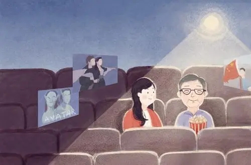 和喜欢的人一起看电影的句子文案