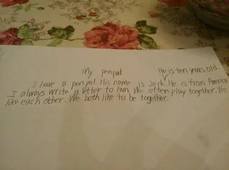 一篇五句话的英语日记