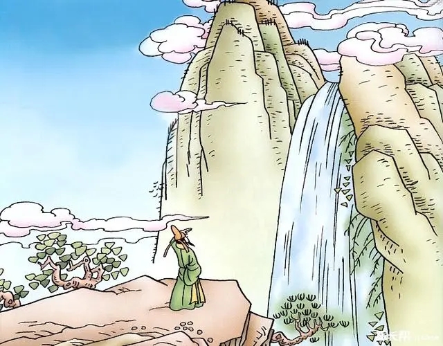 望庐山瀑布的诗意