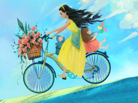 发朋友圈接孩子回家的词