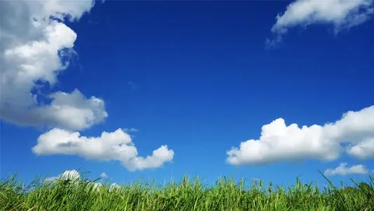 蓝天白云美景一句话