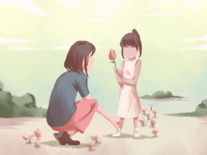 妈妈和女儿小时候照片说说文案