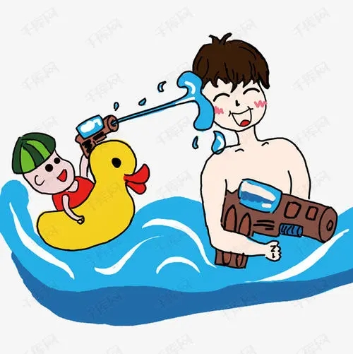 夏天玩水的心情朋友圈