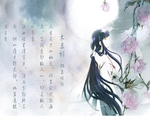 关于二次元人物的诗句文案