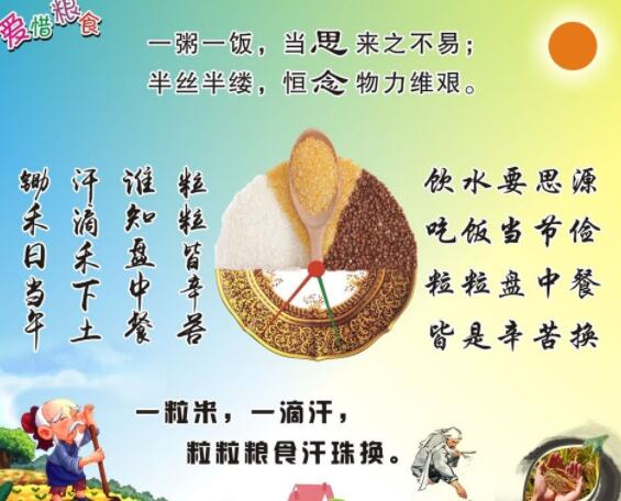 珍惜粮食的诗句文案