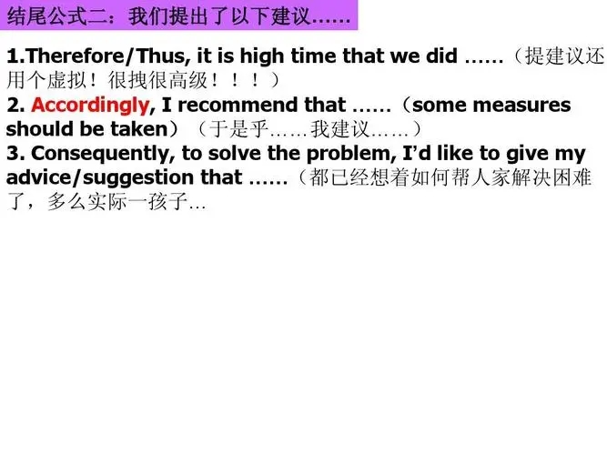 提建议的英语句文案型