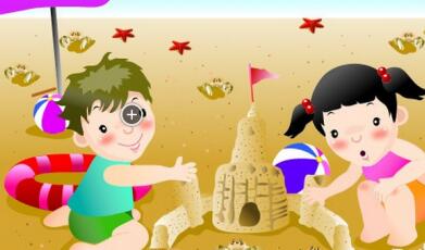 带孩子去海边玩的短语