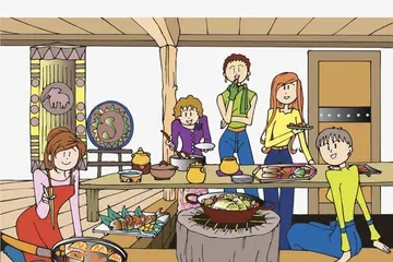 闺蜜吃饭发朋友圈的话