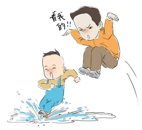 调侃爸爸带孩子的句子文案