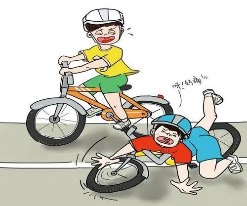 骑车被摔倒幽默语句文案