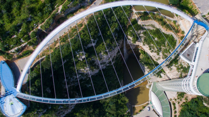 玻璃栈道风景的句子文案