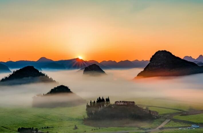 一句话赞美家乡的风景