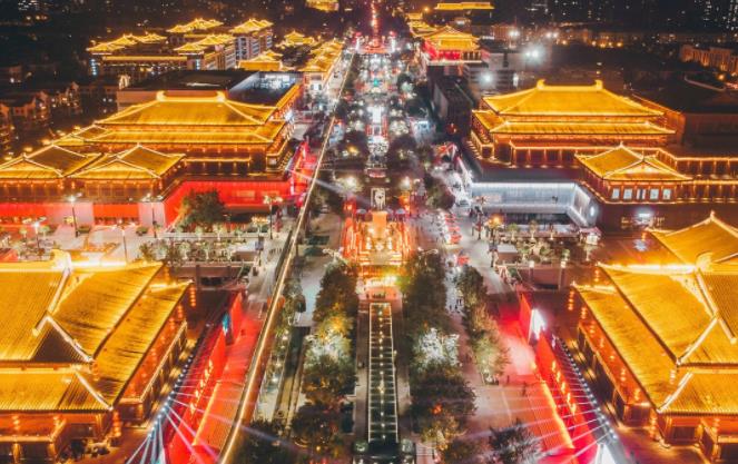 西安大唐不夜城的美景诗句文案