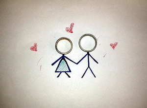 玫瑰花瓣的创意摆图